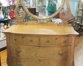 Tiger Oak Dresser Etsy