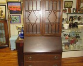 Secretary bookcase desk with drop front writing surface
