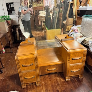 Art Deco Waterfall Vanity and bench