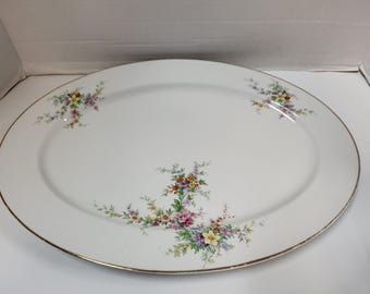Oval Floral Platter
