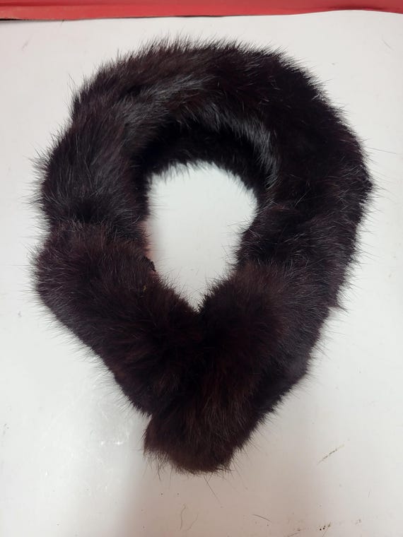 Vintage Black Fox Fur Ear Muffs