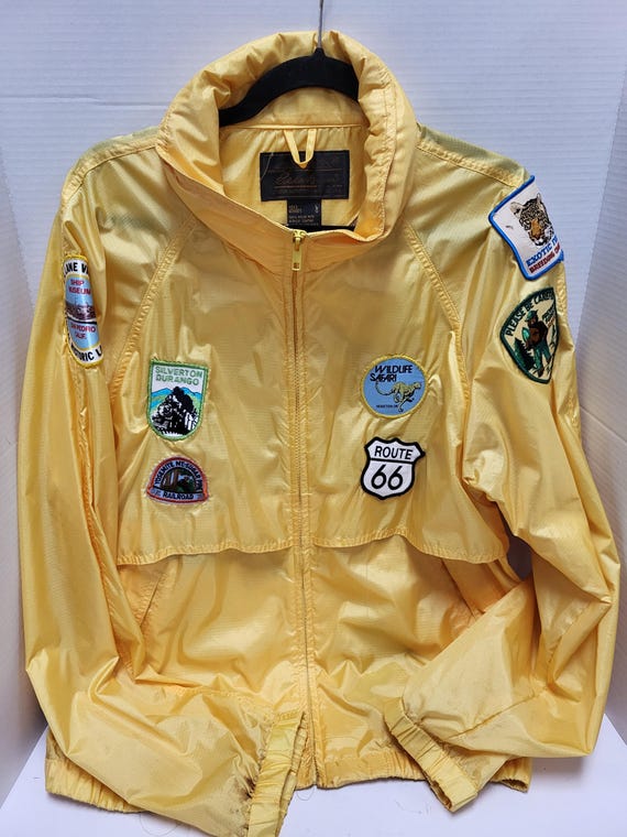Eddie Bauer Wind Breaker jacket with souvenir patches