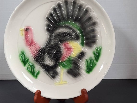 California pottery Turkey plate