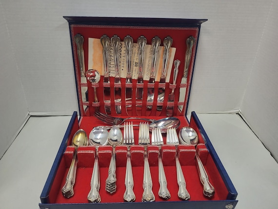 Rogers Plated Flatware in case