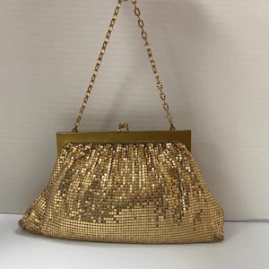 Gold Mesh Whiting and Davis evening bag