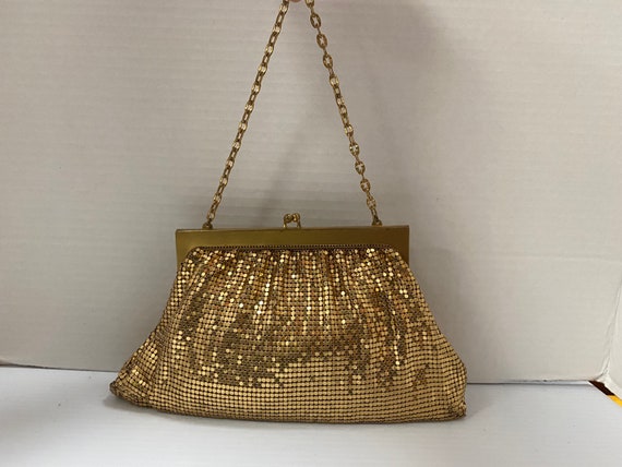 Gold Mesh Whiting and Davis evening bag