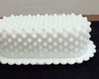 Fenton Hobnail butter dish