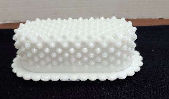 Fenton Hobnail butter dish