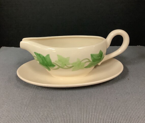 Green Ivy Gravy Boat