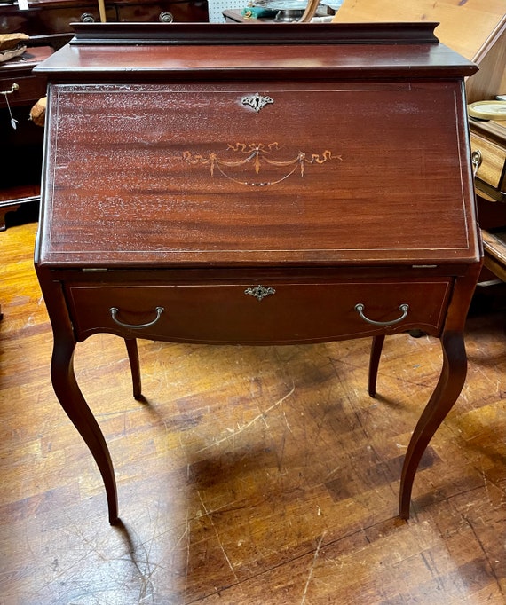 Mahogany drop front writing desk