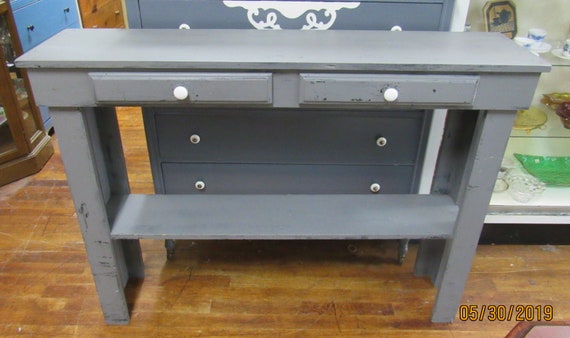 Gray sofa or console table
