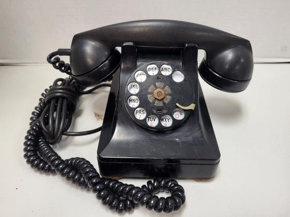 Black rotary telephone Western Electric