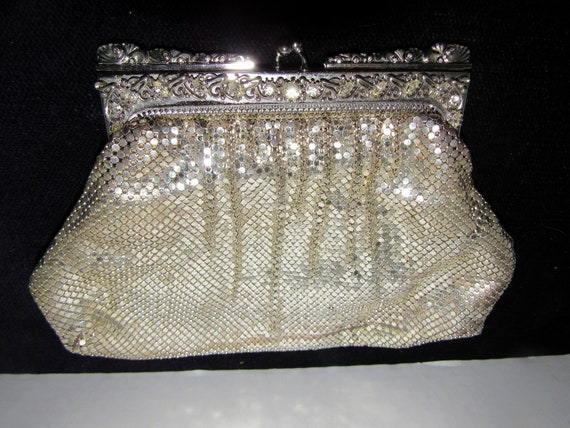 Silver Mesh Whiting and Davis evening bag