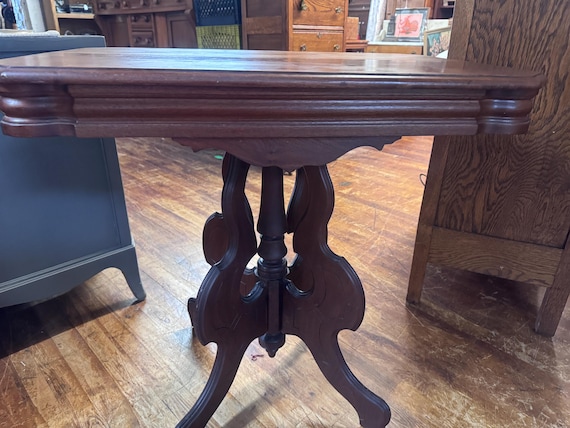 Victorian Eastlake lamp table