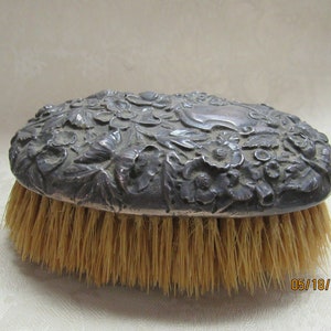 Sterling silver brush engraved Christmas &#39;92 (1892)