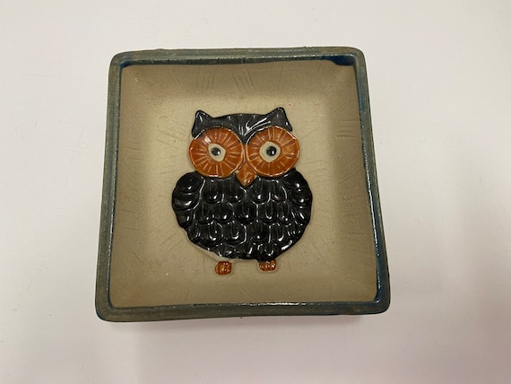 Takahashi Pottery Owl Trinket Dish