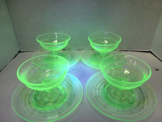 Uranium Sherbet Cups & Saucers