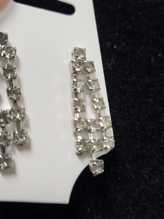 Rhinestone Dangle Earrings - image 2