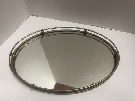 Oval Vanity Mirror Tray