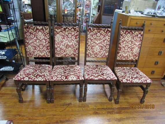 Four vintage dining chairs