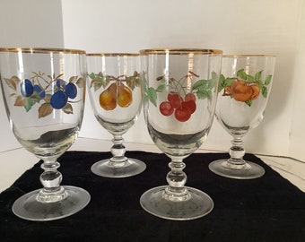 Royal Worcester Evesham Pedestal Goblets