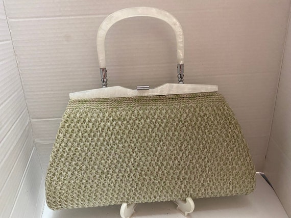 Lucite Handle Day Purse