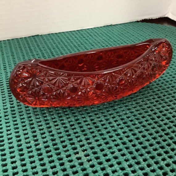 Fenton Amberina Canoe