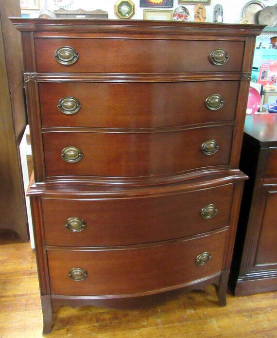 Mahogany highboy dresser