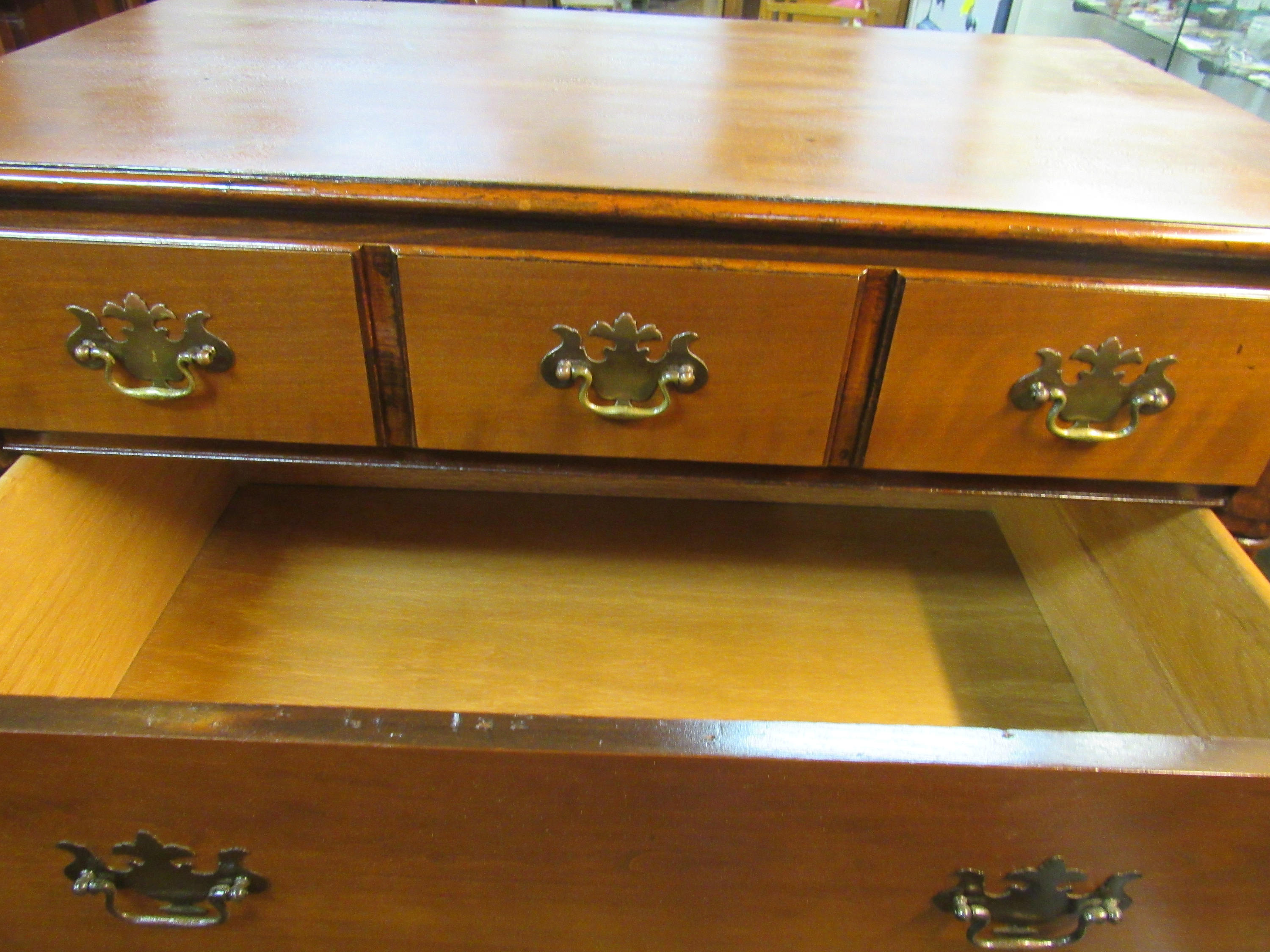 Cherry Wood Highboy Dresser