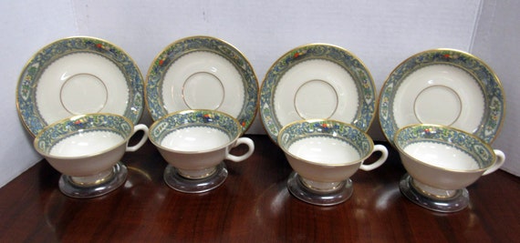 Lenox autumn tea cups and saucers