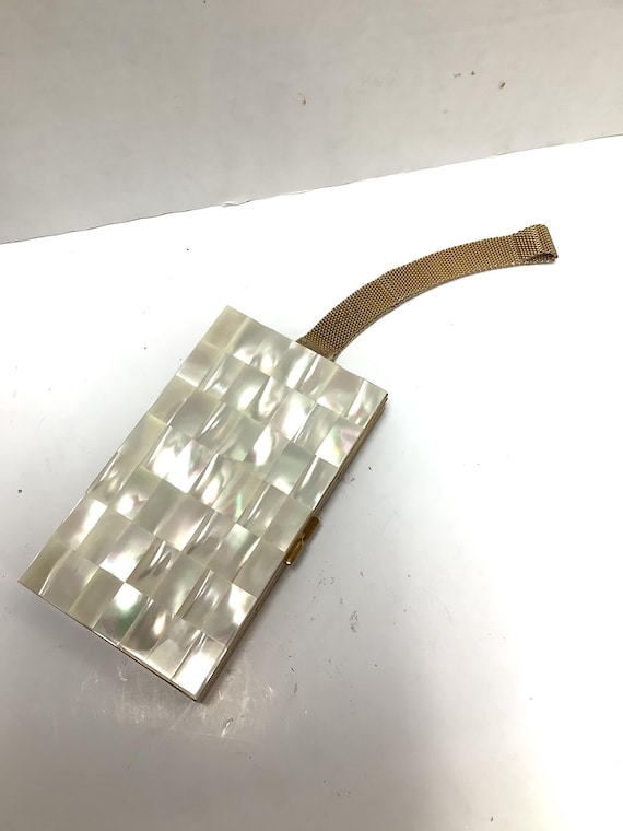 Mother of Pearl & Goldtone metal Clutch