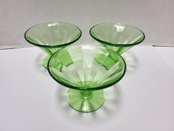 Federal Uranium Sherbet Glasses