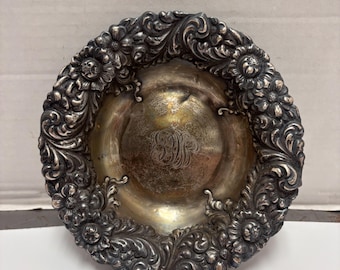 Repousse Sterling Silvee Bowl