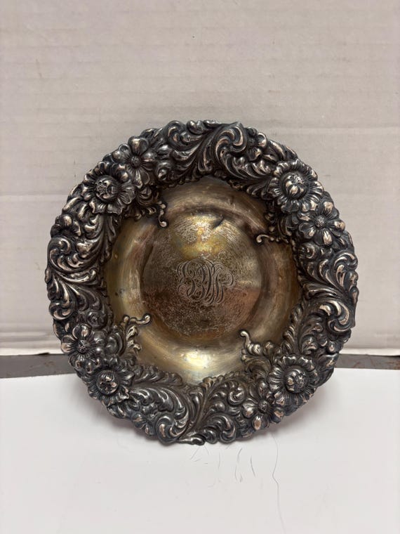 Repousse Sterling Silvee Bowl