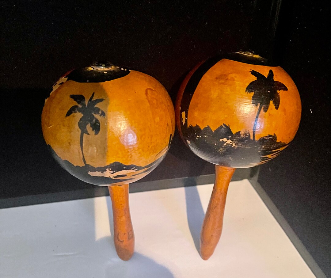 Maracas With Palm Trees Etsy