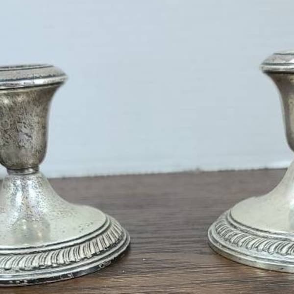 Sterling Silver Candle Holders Etsy