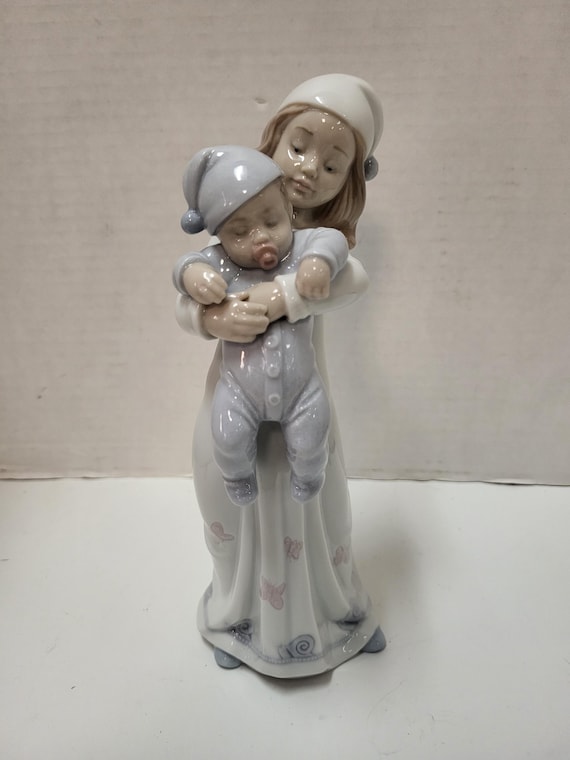 Lladro Girl & Baby Figurine