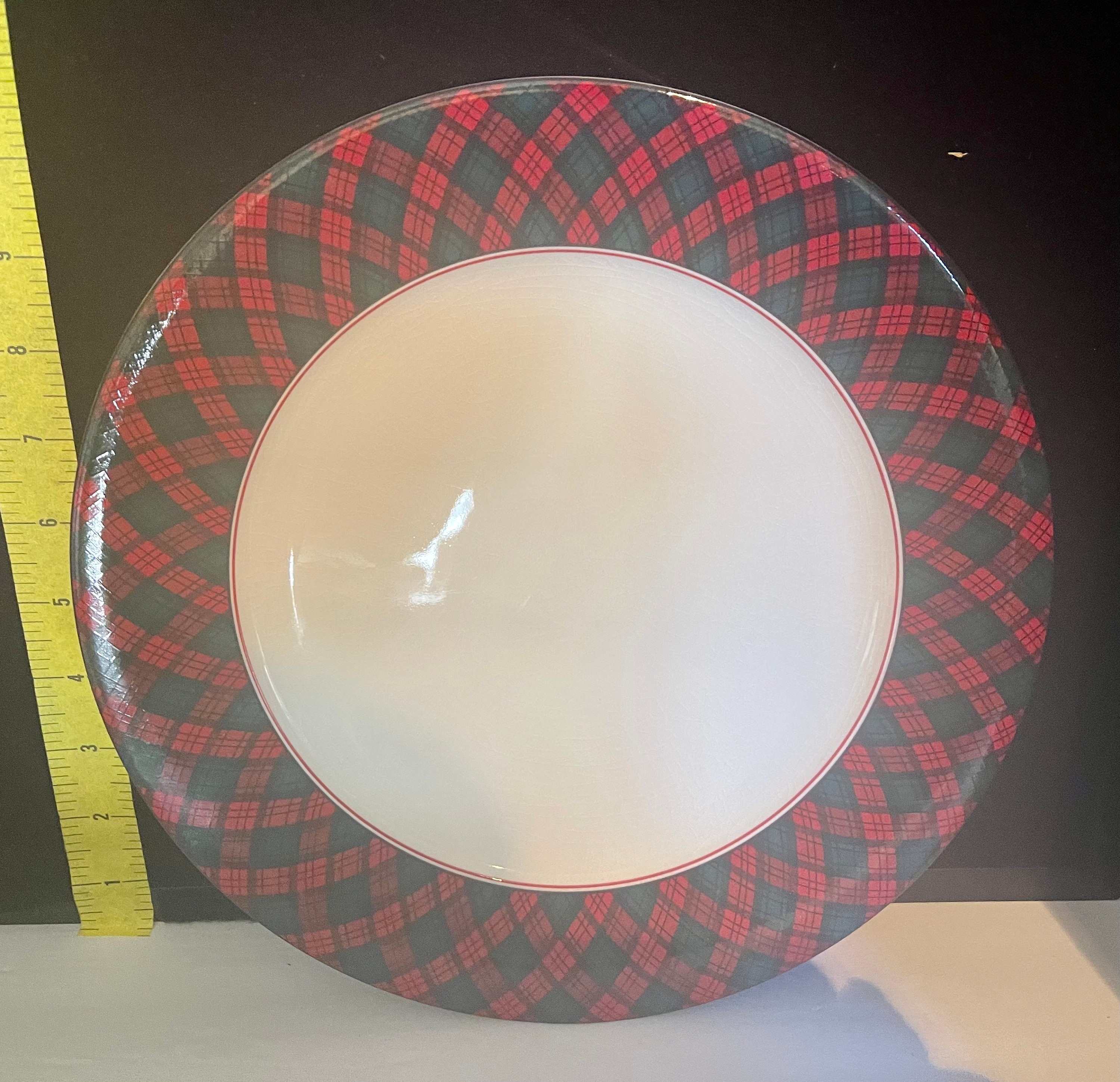 Arita Tartan Plaid Dinner Plate