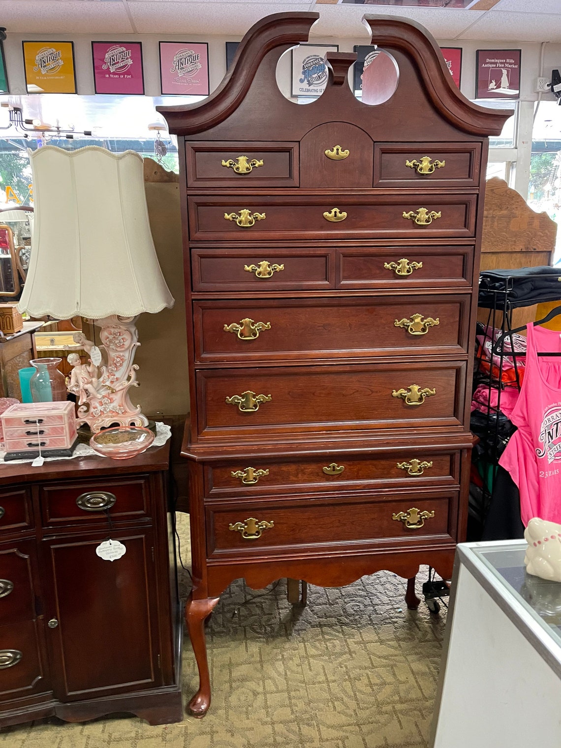 Bassett Queen Anne Highboy Chest of Drawers Etsy