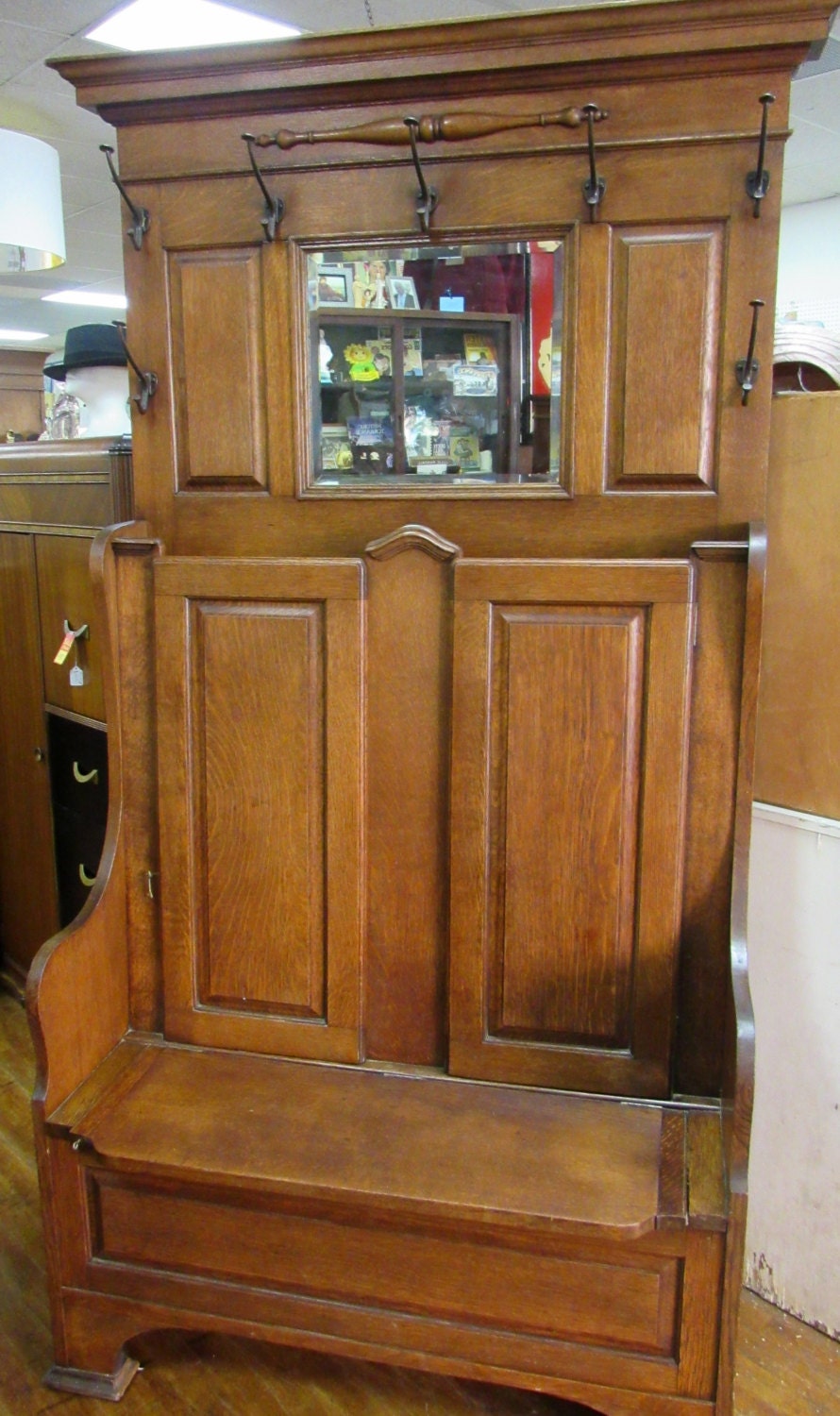 Oak Hall Tree Mission Oak Arts & Crafts