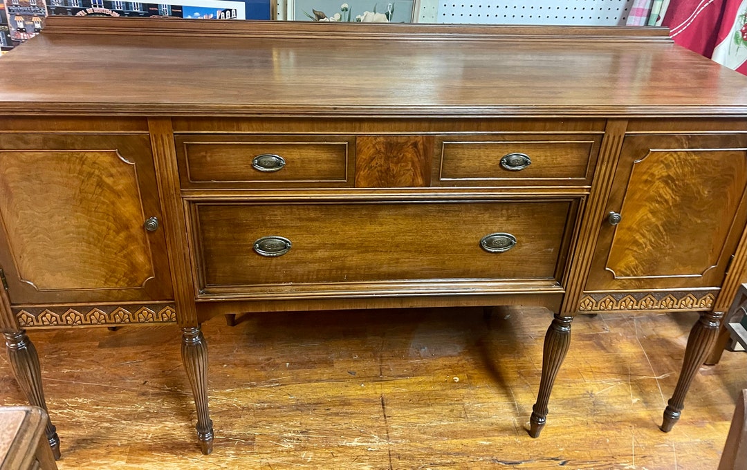 Vintage Burl Wood Buffet Etsy