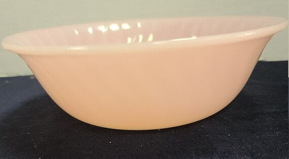 Fire King pink swirl vegetable bowl