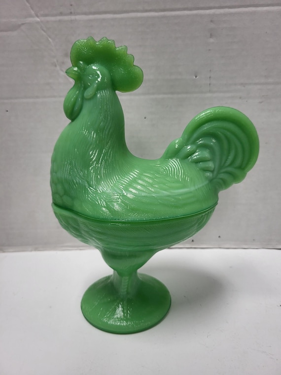 Mosser Jadite Glass Rooster