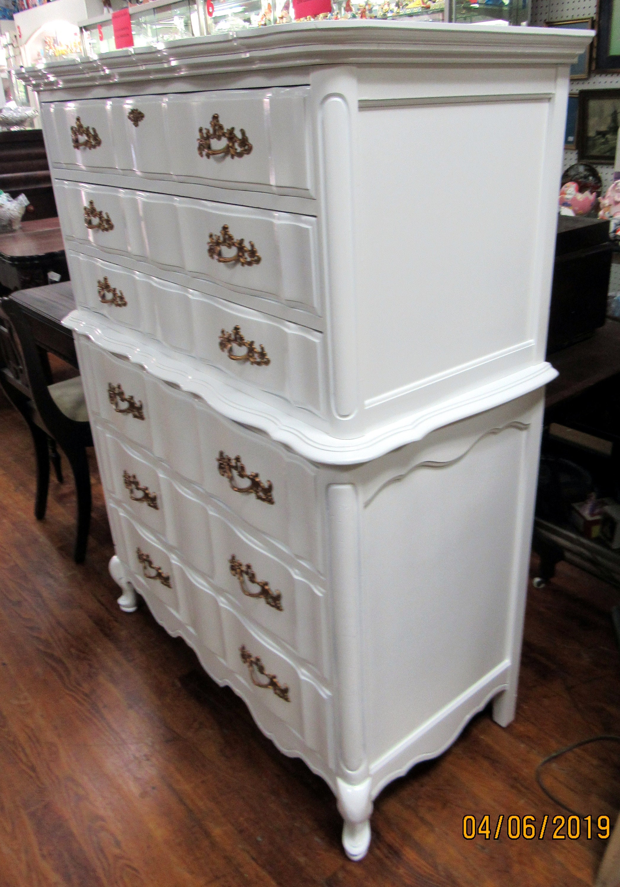 French Provincial Highboy Dresser By Basset