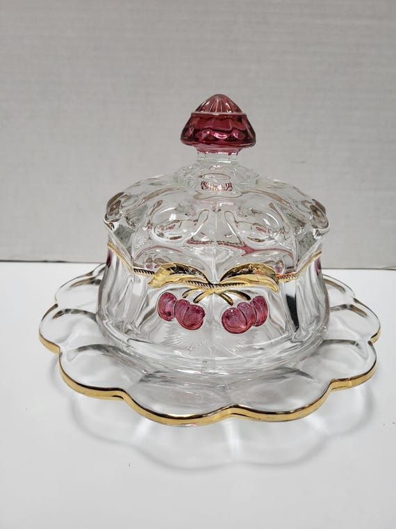 NA0G Northwood Glass Butter Dish