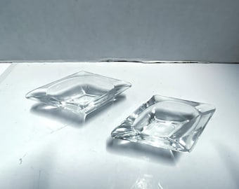 Diamond Glass Ashtray Set
