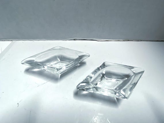 Diamond Glass Ashtray Set