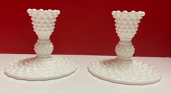 Milk Glass Candle Holders