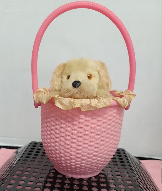 Wind Up Puppy in Basket
