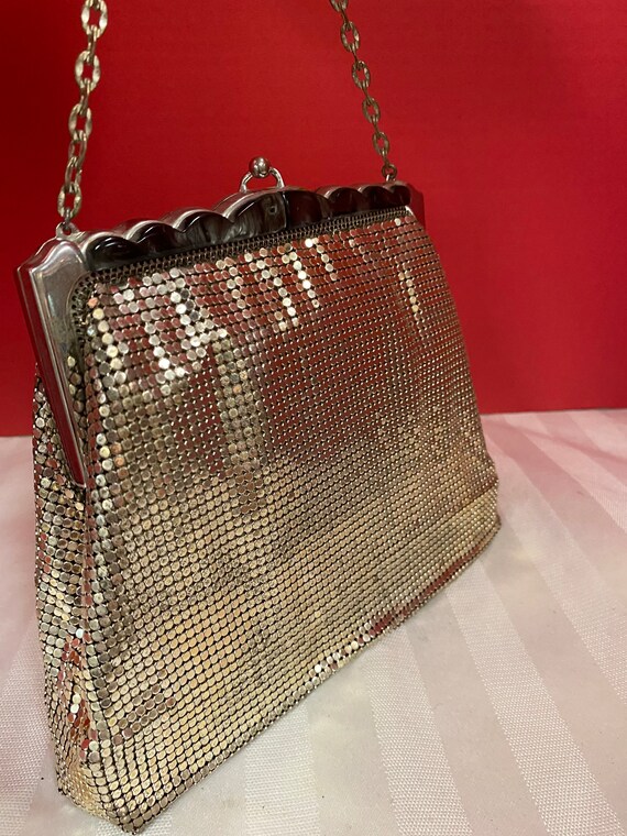 Silver Mesh Whiting and Davis evening bag - image 6